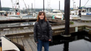 Melissa Cook on the Thorne Bay dock in Alaska.