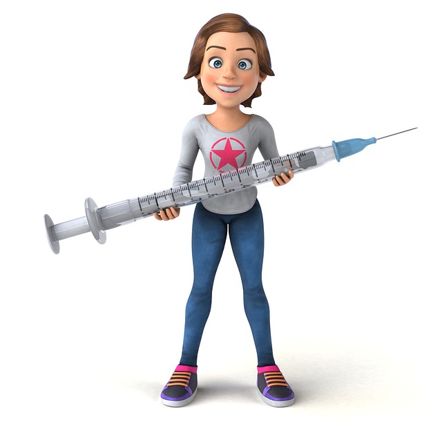 Image of a nurse holding a vaccine