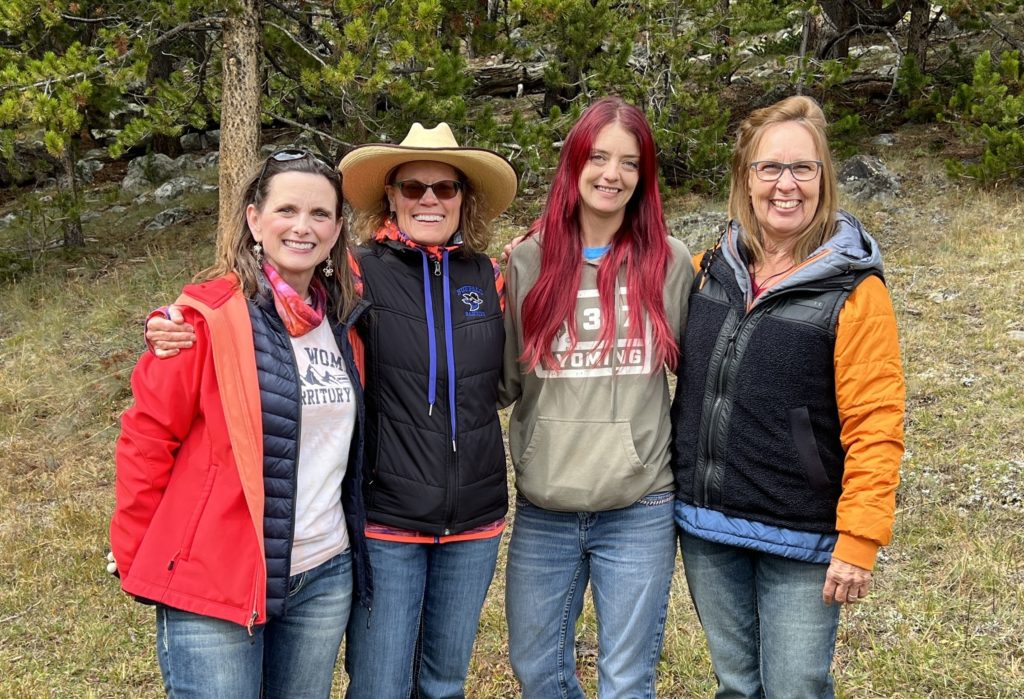 Wyoming Jeepers Melissa Cook and Elaine Flores with Bonnie Bischoff and Tracey Deromedi