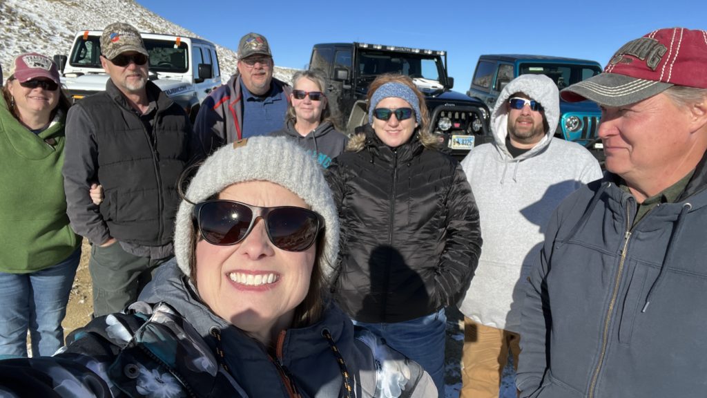 Melissa Cook with Jeeping Friends