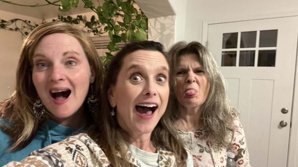 Childhood friends Phoenix Rose, Melissa Cook & Deborah Tyler goof off in Yuma, Arizona - March 12, 2023