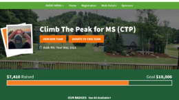 Sarah J. Locke's Climb the Peak for MS ad